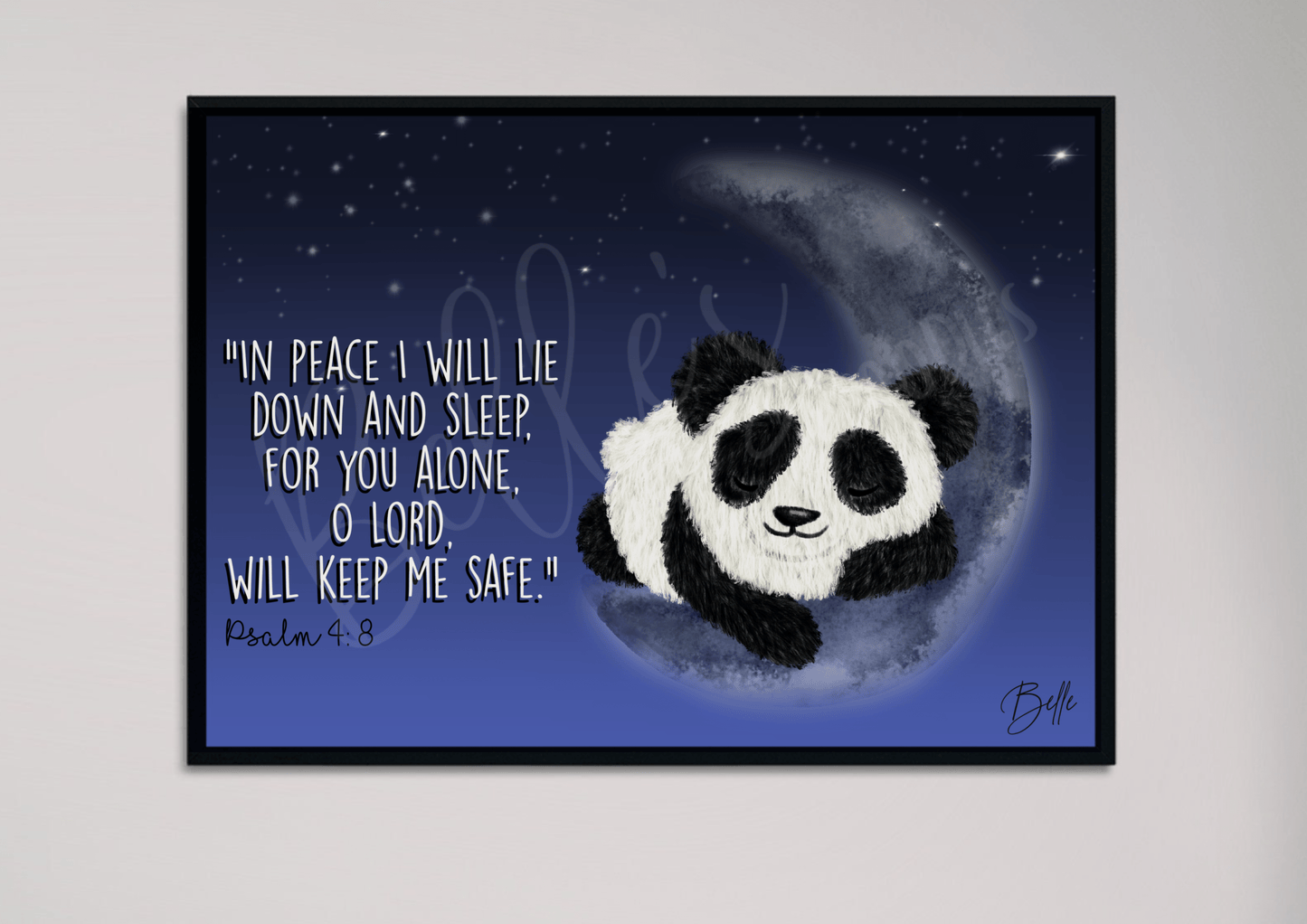 Peaceful Sleep Panda Art Printable (Digital Download)