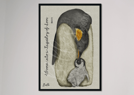 Tapestry of Love Penguin Art Printable (Digital Download)